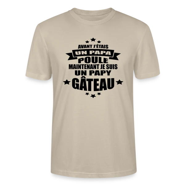 Maquette de T-shirt bio CRAFTER Stanley Stella Unisexe « Papy Gâteau : Le Meilleur Grand-Père Affectueux » à personnaliser