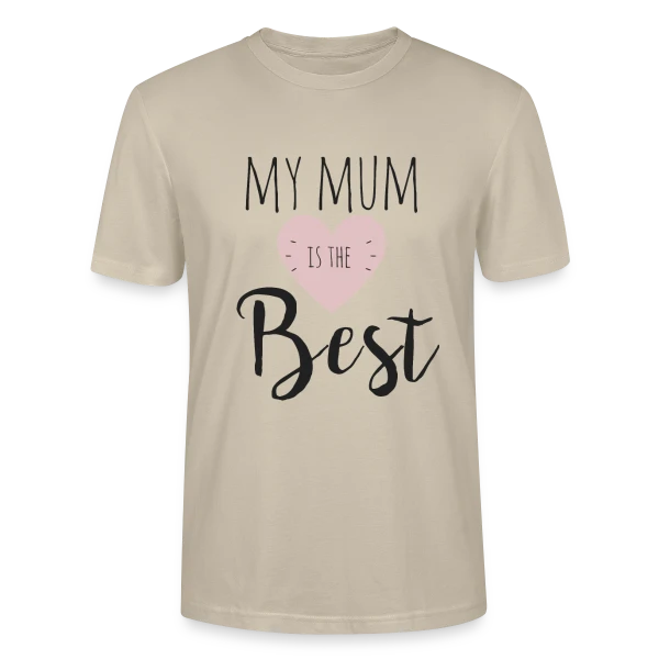 Maquette de T-shirt bio CRAFTER Stanley Stella Unisexe « Ma Maman est la Meilleure : T-shirt Adorable » à personnaliser