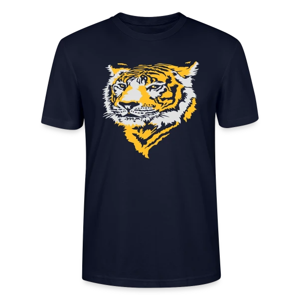 Maquette de T-shirt bio CRAFTER Stanley Stella Unisexe « Tigre Majestueux : La Force de la Jungle » à personnaliser