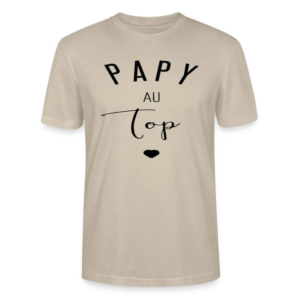 Maquette de T-shirt bio CRAFTER Stanley Stella Unisexe « Papy au Top » à personnaliser