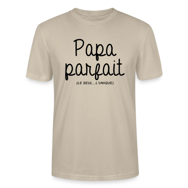 Maquette de T-shirt bio CRAFTER Stanley Stella Unisexe « Papa Parfait » à personnaliser