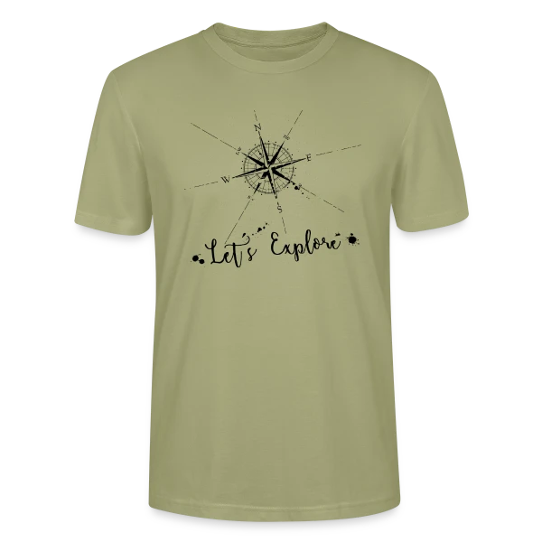 Maquette de T-shirt bio CRAFTER Stanley Stella Unisexe « Boussole Explorateur » à personnaliser