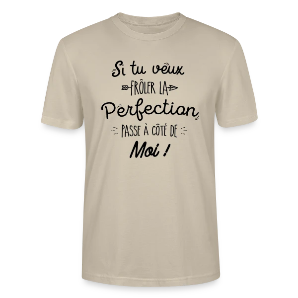 Maquette de T-shirt bio CRAFTER Stanley Stella Unisexe « Perfection, c'est moi ! » à personnaliser