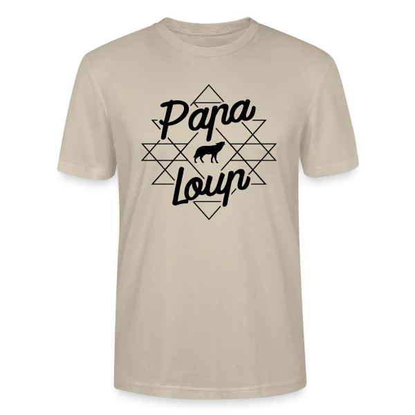 Maquette de T-shirt bio CRAFTER Stanley Stella Unisexe « Papa Loup : Le Chef de Meute » à personnaliser
