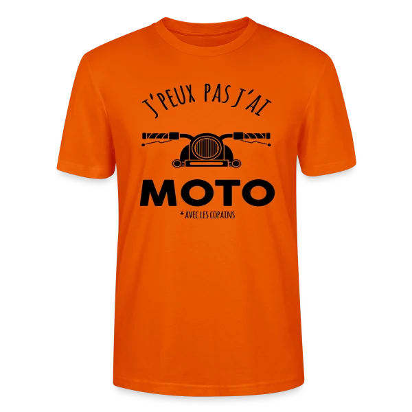 Maquette de T-shirt bio CRAFTER Stanley Stella Unisexe « J'peux pas, j'ai moto ! » à personnaliser
