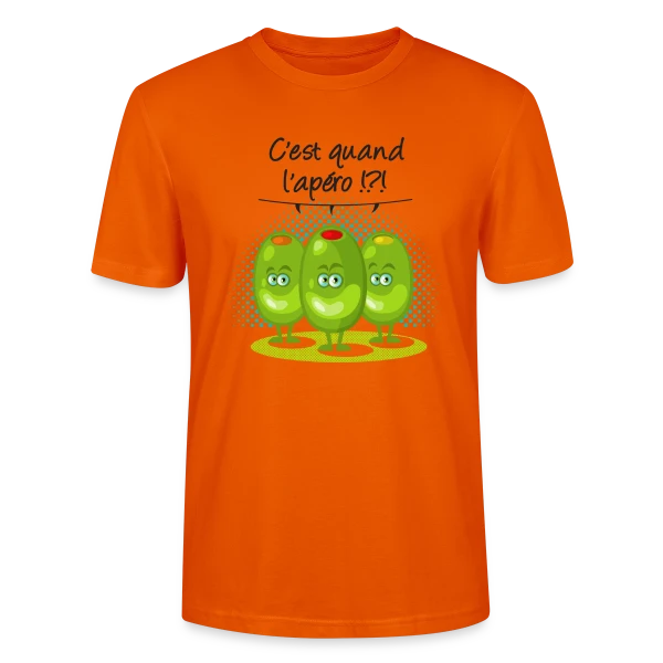 Maquette de T-shirt bio CRAFTER Stanley Stella Unisexe « Apéro Time : L'heure Sacrée de la Détente » à personnaliser