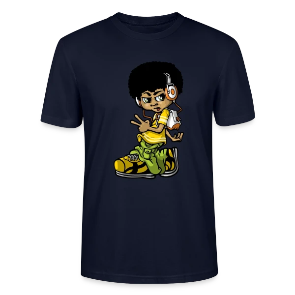 Maquette de T-shirt bio CRAFTER Stanley Stella Unisexe « B-boy Hip Hop Vintage » à personnaliser