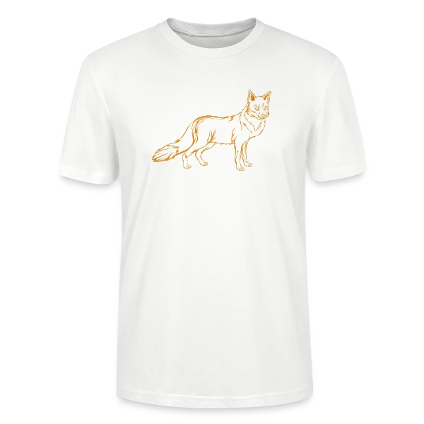 Maquette de T-shirt bio CRAFTER Stanley Stella Unisexe « Renard Dessin Esquisse » à personnaliser