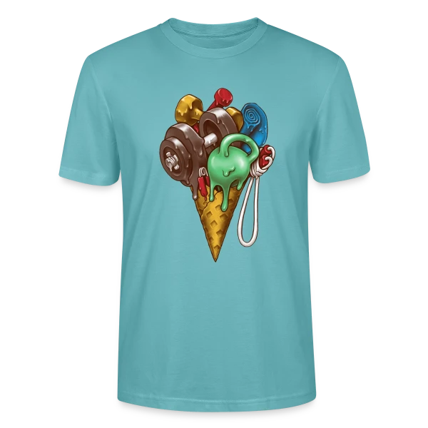 Maquette de T-shirt bio CRAFTER Stanley Stella Unisexe « Fitness Givré » à personnaliser