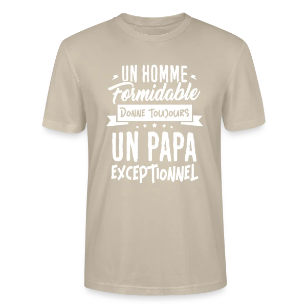 Maquette de T-shirt bio CRAFTER Stanley Stella Unisexe « Un Papa Exceptionnel » à personnaliser