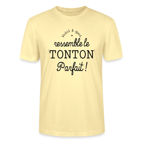 Maquette de T-shirt bio CRAFTER Stanley Stella Unisexe « Tonton Parfait Rétro - L'Élégance Vintage » à personnaliser