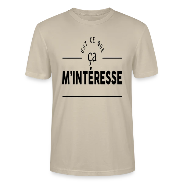 Maquette de T-shirt bio CRAFTER Stanley Stella Unisexe « 'Ça m'intéresse ?' - Humour et Sarcasme » à personnaliser