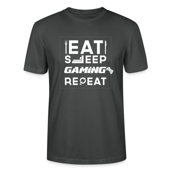 Maquette de T-shirt bio CRAFTER Stanley Stella Unisexe « Esprit Gaming : L'Essentiel du Joueur » à personnaliser