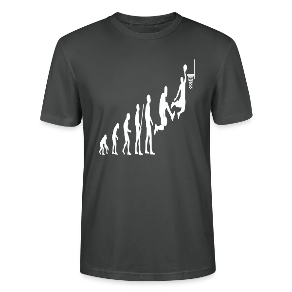 Maquette de T-shirt bio CRAFTER Stanley Stella Unisexe « Évolution du Joueur de Basketball » à personnaliser