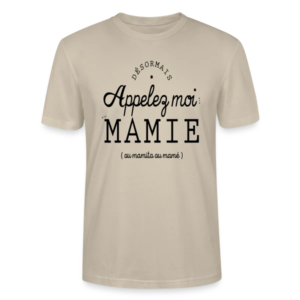 Maquette de T-shirt bio CRAFTER Stanley Stella Unisexe « Moi, Nouvelle Mamie ! » à personnaliser