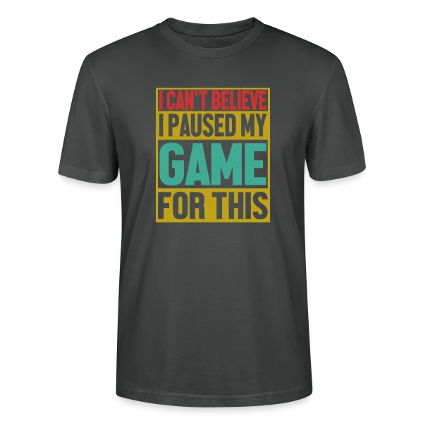 Maquette de T-shirt bio CRAFTER Stanley Stella Unisexe « Gamer Authentique : Affichez Votre Vraie Nature » à personnaliser