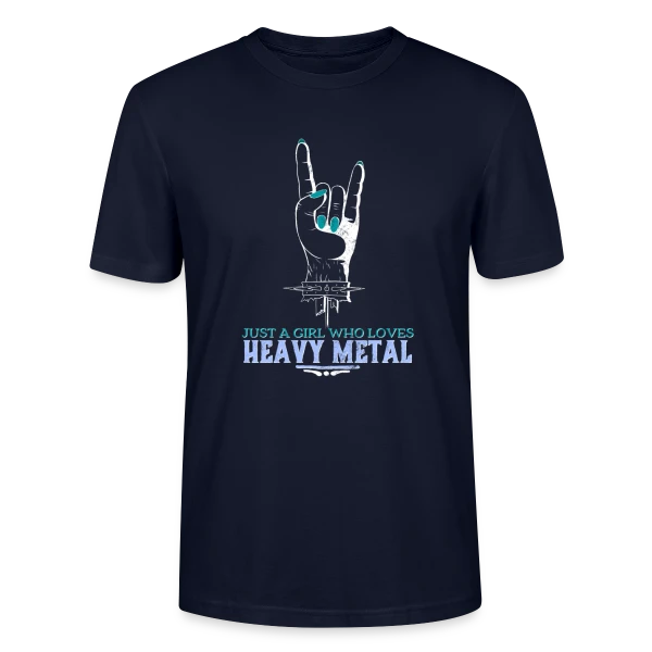 Maquette de T-shirt bio CRAFTER Stanley Stella Unisexe « Passion Heavy Metal » à personnaliser