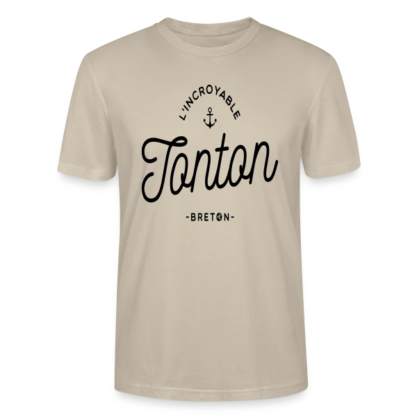 Maquette de T-shirt bio CRAFTER Stanley Stella Unisexe « L'Incroyable Tonton Breton » à personnaliser