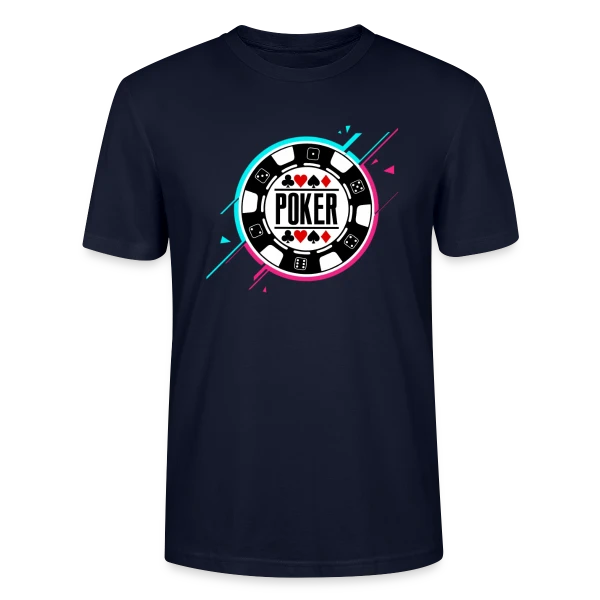 Maquette de T-shirt bio CRAFTER Stanley Stella Unisexe « Poker: Personne ne se soucie de ce que tu as couché! » à personnaliser