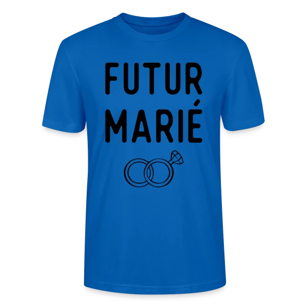 Maquette de T-shirt bio CRAFTER Stanley Stella Unisexe « Futur Marié EVG : L'Avant-Mariage Festif ! » à personnaliser