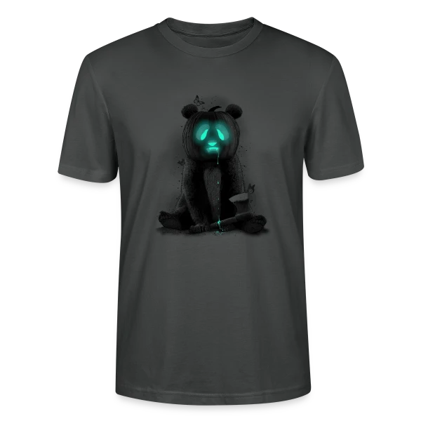 Maquette de T-shirt bio CRAFTER Stanley Stella Unisexe « Pandaloween : Le Panda d'Halloween » à personnaliser