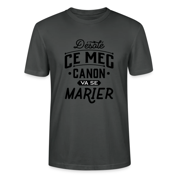 EVG Mec Canon : Le Futur Marié Brille ! sur T-shirt bio CRAFTER Stanley Stella Unisexe