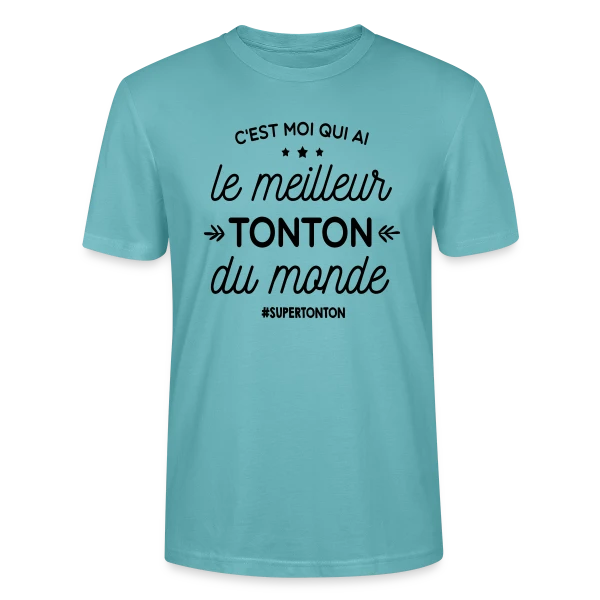 Maquette de T-shirt bio CRAFTER Stanley Stella Unisexe « Le Meilleur Tonton du Monde » à personnaliser