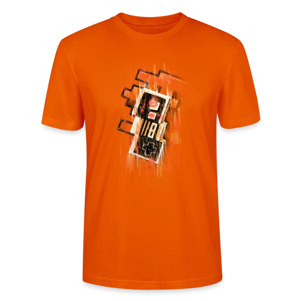 Maquette de T-shirt bio CRAFTER Stanley Stella Unisexe « Manette Rétro Floue NES » à personnaliser