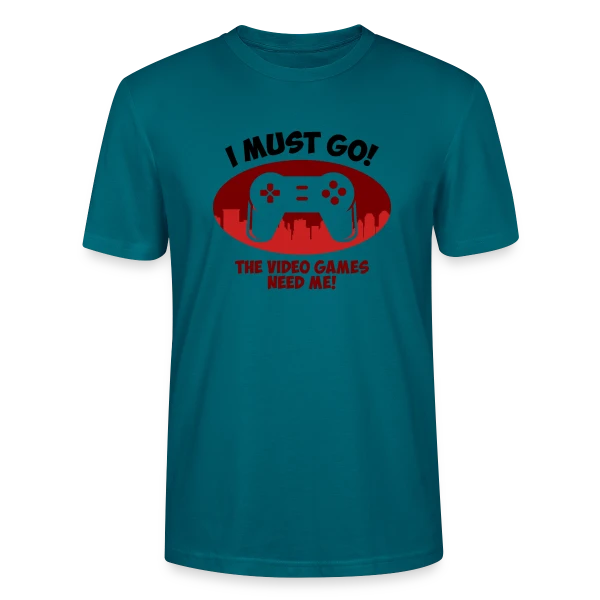 Maquette de T-shirt bio CRAFTER Stanley Stella Unisexe « Totalement Gaming ! » à personnaliser