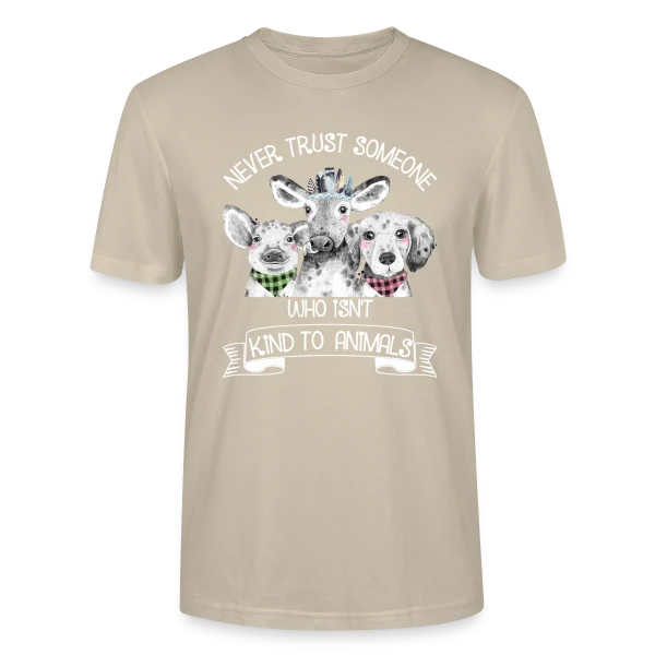 Maquette de T-shirt bio CRAFTER Stanley Stella Unisexe « Trio Animalier Adorable » à personnaliser