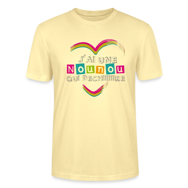 Maquette de T-shirt bio CRAFTER Stanley Stella Unisexe « J'ai une Nounou Qui Déchire - Cadeau Unique » à personnaliser