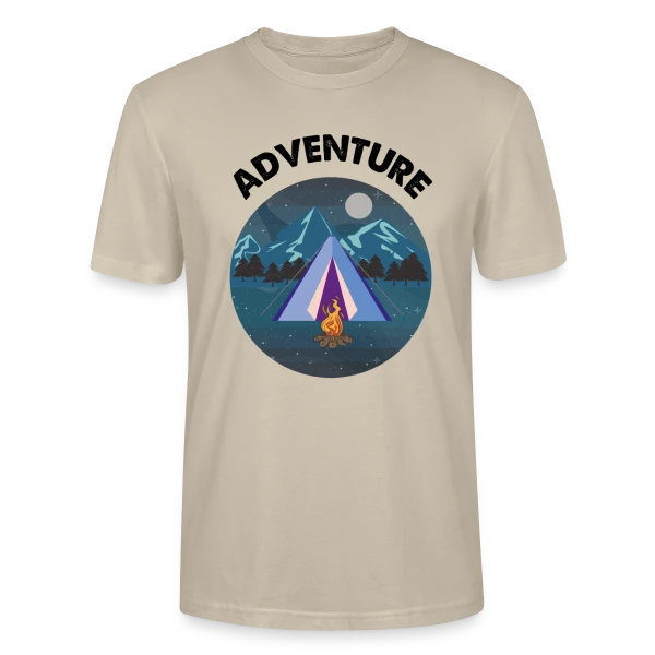 Maquette de T-shirt bio CRAFTER Stanley Stella Unisexe « Nuit d'Aventure en Montagne » à personnaliser