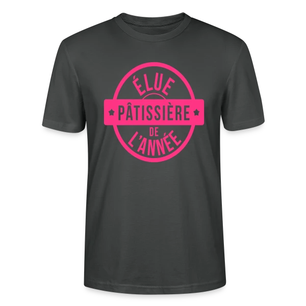 Maquette de T-shirt bio CRAFTER Stanley Stella Unisexe « Passion Pâtissier : Le Maître des Gâteaux » à personnaliser
