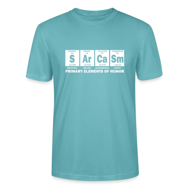 Maquette de T-shirt bio CRAFTER Stanley Stella Unisexe « Sarcasme Éléments Humour » à personnaliser