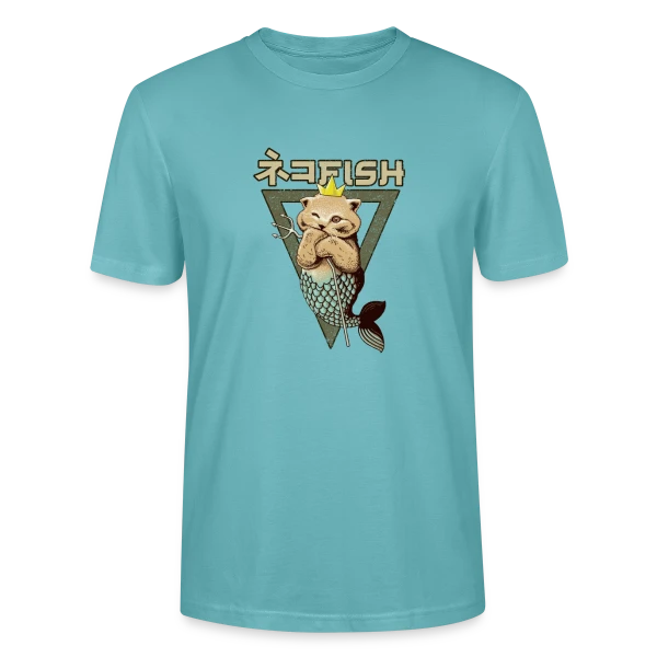 Maquette de T-shirt bio CRAFTER Stanley Stella Unisexe « Le Roi Poisson-Chat » à personnaliser