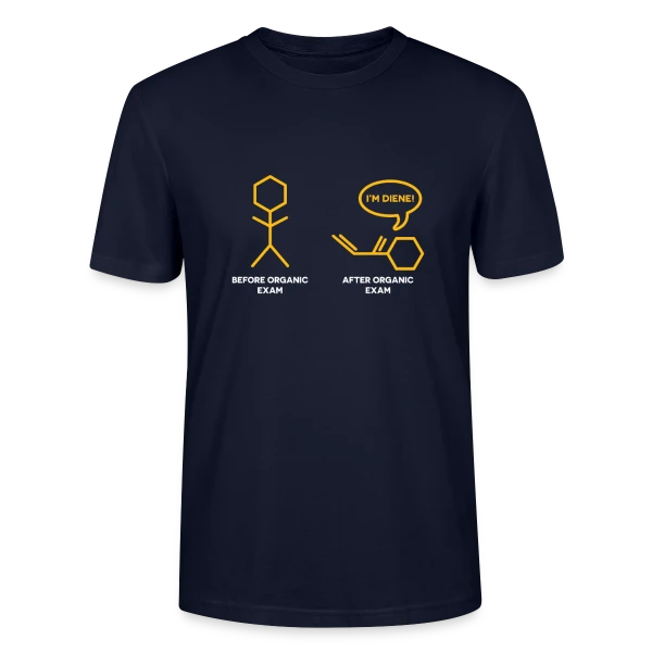 Maquette de T-shirt bio CRAFTER Stanley Stella Unisexe « Blague Chimie Diène » à personnaliser