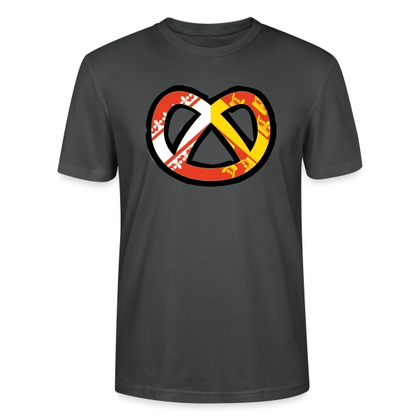 Maquette de T-shirt bio CRAFTER Stanley Stella Unisexe « Humour Logo Bretzel Alsace » à personnaliser
