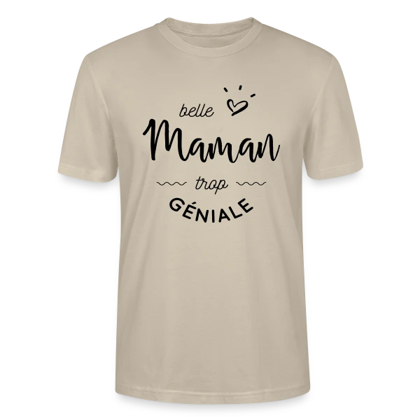 Maquette de T-shirt bio CRAFTER Stanley Stella Unisexe « Ma Belle-Maman est Trop Géniale : Le T-shirt Parfait » à personnaliser