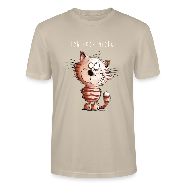 Maquette de T-shirt bio CRAFTER Stanley Stella Unisexe « Pas moi, la chatte coquine - T-shirt humour félin » à personnaliser