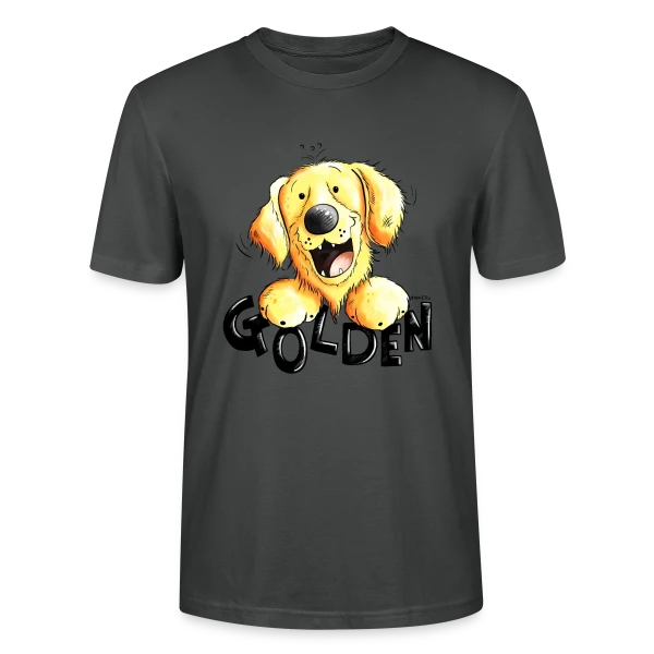 Maquette de T-shirt bio CRAFTER Stanley Stella Unisexe « Golden Retriever Amusant - Mon Compagnon Fidèle » à personnaliser