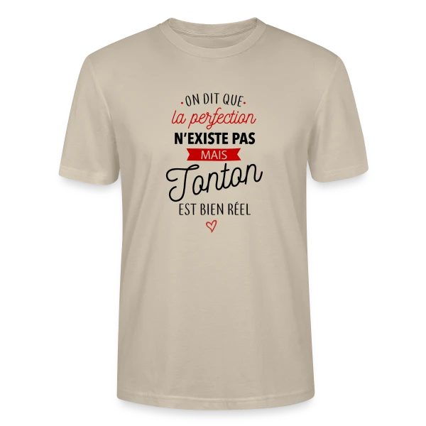 Maquette de T-shirt bio CRAFTER Stanley Stella Unisexe « Tonton 'La Perfection est Réelle !' » à personnaliser
