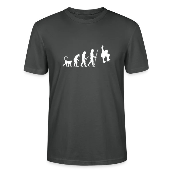 Maquette de T-shirt bio CRAFTER Stanley Stella Unisexe « Évolution du Skater » à personnaliser