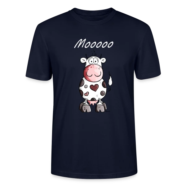 Maquette de T-shirt bio CRAFTER Stanley Stella Unisexe « Mooo la Vache Rigolote » à personnaliser