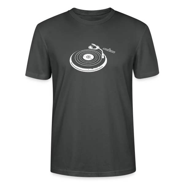Maquette de T-shirt bio CRAFTER Stanley Stella Unisexe « Platine Vinyle DJ Rétro » à personnaliser