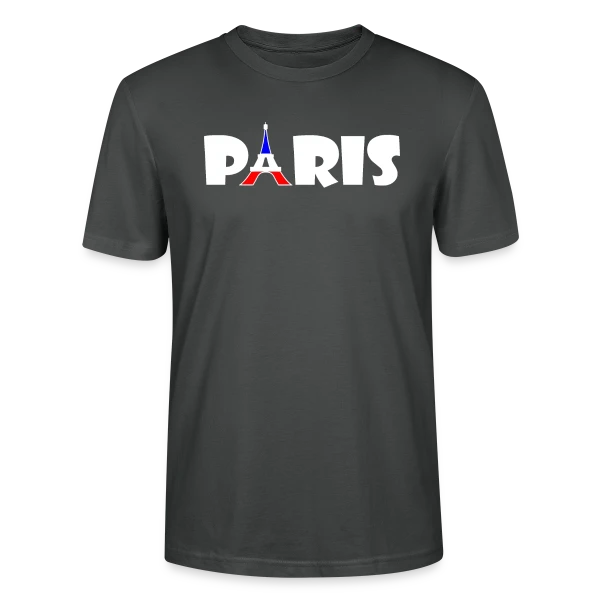 Maquette de T-shirt bio CRAFTER Stanley Stella Unisexe « Tour Eiffel Minimaliste Tricolore » à personnaliser