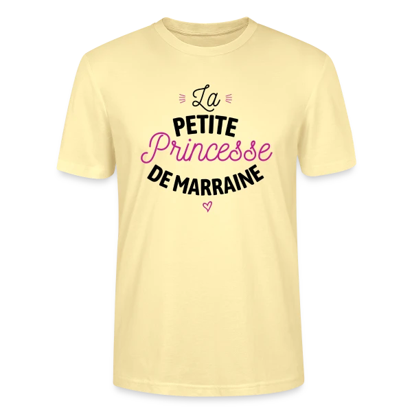 Maquette de T-shirt bio CRAFTER Stanley Stella Unisexe « Ma Filleule, Ma Princesse » à personnaliser
