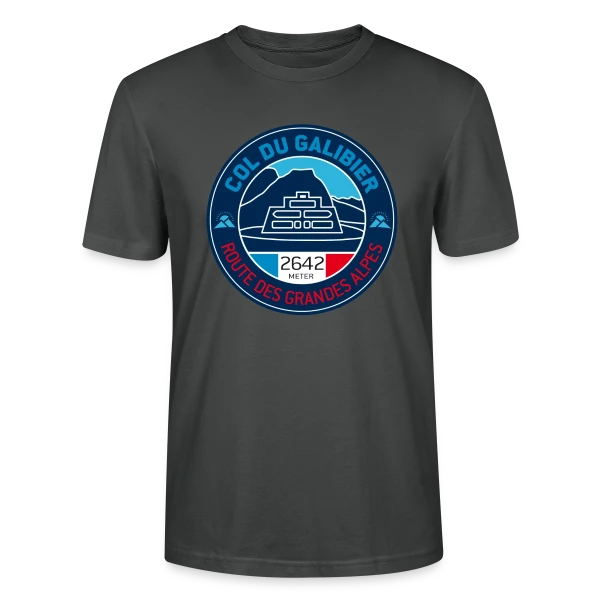 Maquette de T-shirt bio CRAFTER Stanley Stella Unisexe « Col du Galibier - Le Sommet Mythique » à personnaliser