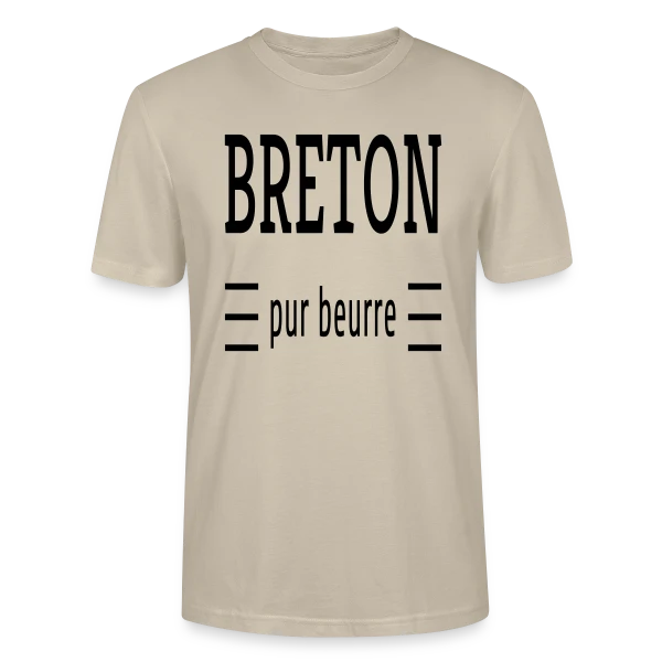 Maquette de T-shirt bio CRAFTER Stanley Stella Unisexe « Breton Pur Beurre » à personnaliser