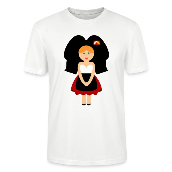 Maquette de T-shirt bio CRAFTER Stanley Stella Unisexe « Petite Alsacienne Mignonne » à personnaliser
