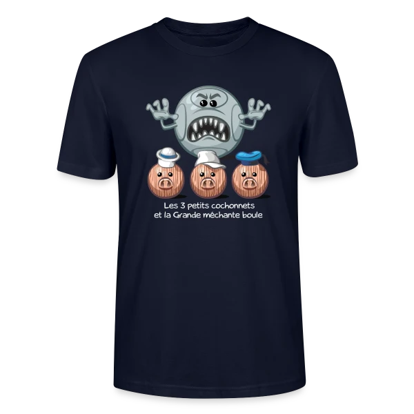 Maquette de T-shirt bio CRAFTER Stanley Stella Unisexe « Les 3 petits cochons » à personnaliser
